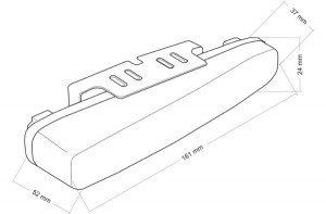 DRL-05 Íves 16 cm hosszú Menetfény