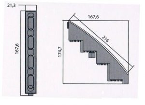 22 cm HOSSZÚ ÍVES NAPPALI MENETFÉNY