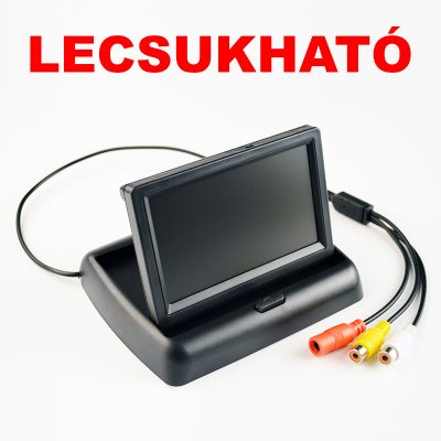 REDGUARD 4.3" SZÍNES LECSUKHATÓ LCD MONITOR