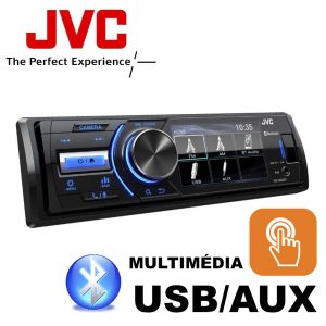 JVC KD-X560BT 3' Érintőkijelzős Mechanika nélküli Bluetooth Multimédiás Fejegység 1 DIN-es