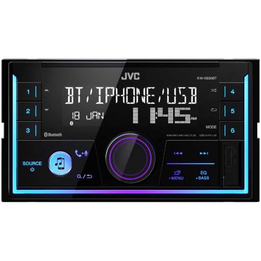 JVC KW-X830BT BLUETOOTHOS USB/AUX-os 2 DIN Autórádió Kihangosítóval