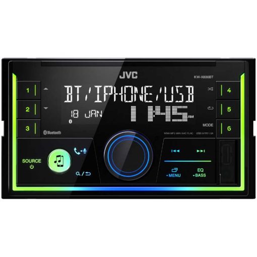 JVC KW-X830BT BLUETOOTHOS USB/AUX-os 2 DIN Autórádió Kihangosítóval