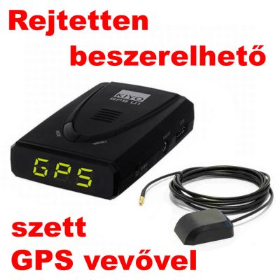 Kiyo GPS-U1 GPS detektor + GPS antenna Rejtetten beszerelhető szett