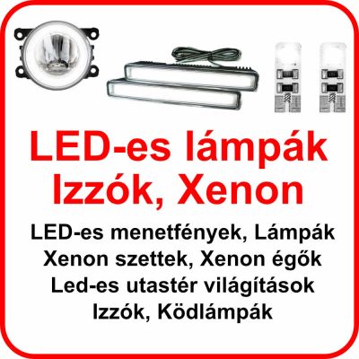 LED Menetfények, Lámpák, Izzók, Xenon