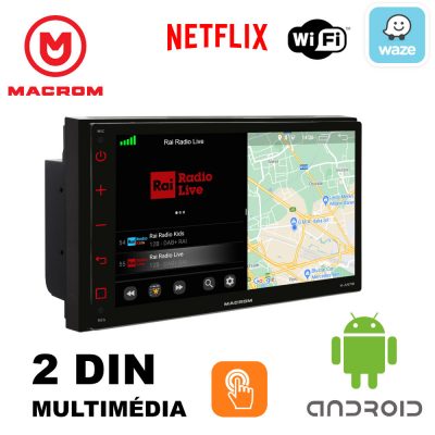 MACROM M-AN700 ANDROID 10 2 DIN-es méretű Multimédiás Fejegység