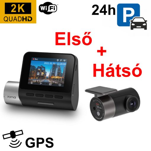 Xiaomi 70mai Dash Cam Pro Plus+ A500S első, és RC06 hátsó menetrögzítő kamera szett