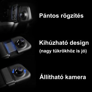 70mai Rearview Dash Cam S500 első - hátsó menetrögzítő kamera és tolatókamera