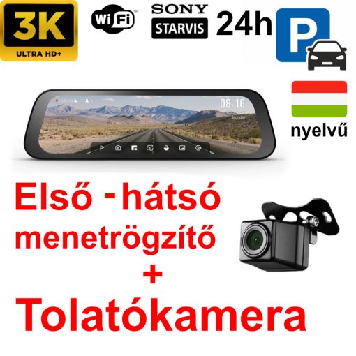 70mai Rearview Dash Cam S500 első - hátsó menetrögzítő kamera és tolatókamera